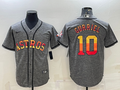Yuli Gurriel #10 Houston Astros Mens Patch Limited Cool Base Baseball Jersey - Grey