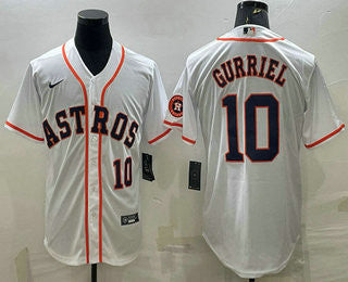 Yuli Gurriel #10 Houston Astros Nike Mens Number Patch Limited Cool Base Jersey - White