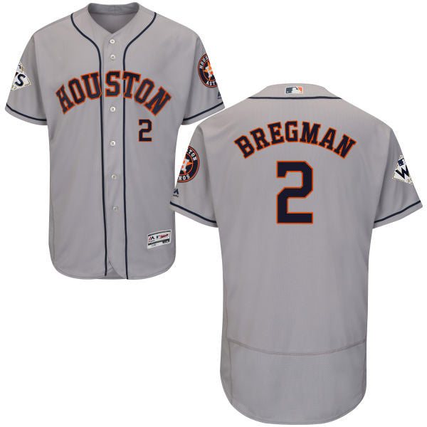 Alex Bregman #2 Houston Astros Mens 2017 Flexbase Authentic World Series Bound Jersey - Grey