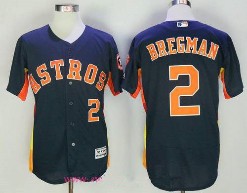 Alex Bregman #2 Houston Astros Majestic Mens Limited Flex Base Jersey - Navy Blue