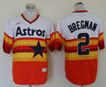 Alex Bregman #2 Houston Astros Nike Mens Rainbow Cooperstown Limited Cool Base Jersey - Orange