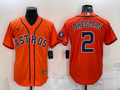 Alex Bregman #2 Houston Astros Nike Mens Patch Limited Cool Base Jersey - Orange