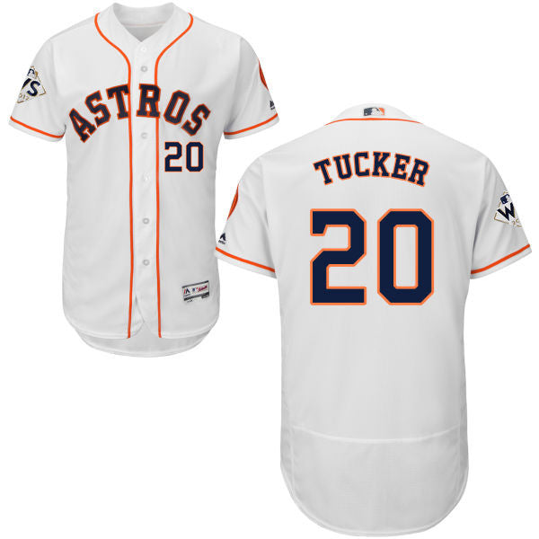 Preston Tucker #20 Houston Astros Mens 2017 Flexbase Authentic World Series Bound Jersey - White