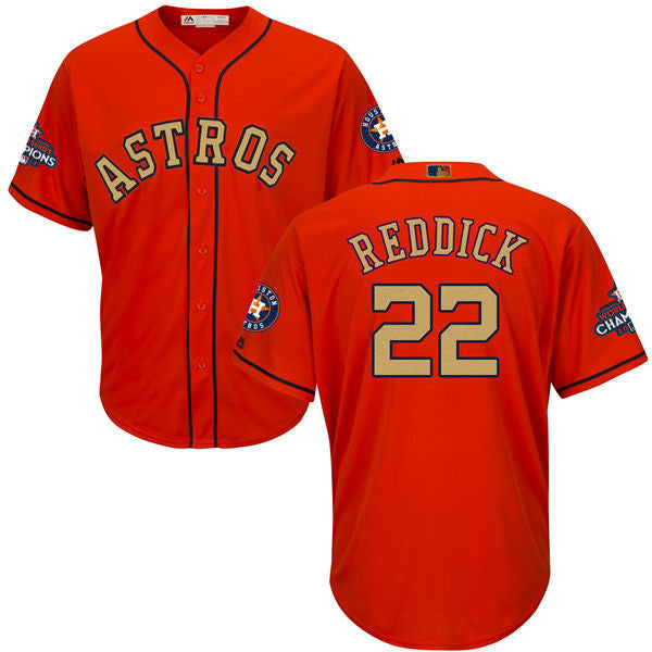 Josh Reddick #22 Houston Astros Mens 2018 Gold Program Limited Cool Base Jersey - Orange
