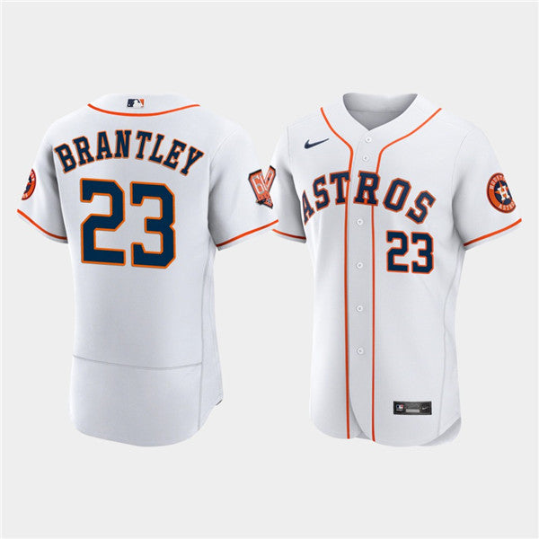 Michael Brantley #23 Houston Astros Mens 60Th Anniversary Limited Flex Base Baseball Jersey - White