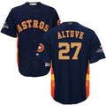 Jose Altuve #27 Houston Astros Mens 2018 Gold Program Limited Cool Base Jersey - Navy Blue