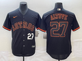 Jose Altuve #27 Houston Astros Nike Mens Number Lights Out Fashion Cool Base Jersey2 Limited Jersey - Black