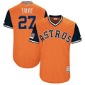 Jose Altuve #27 Houston Astros Majestic Mens 2018 Tuve Players Weekend Authentic Jersey - Orange