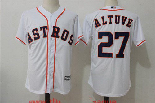 Jose Altuve #27 Houston Astros Majestic Mens Home Limited Cool Base Jersey - White