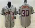 Kyle Tucker #30 Houston Astros Nike Mens Number Patch Limited Cool Base Jersey - Grey
