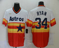 Nolan Ryan #34 Houston Astros Nike Mens Rainbow Cooperstown Limited Cool Base Jersey - Orange