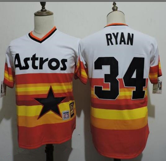 Nolan Ryan #34 Houston Astros Majestic Mens Rainbow Cool Base Cooperstown Limited Player Jersey