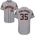 Justin Verlander #35 Houston Astros Mens 2017 Flexbase Authentic World Series Champions Jersey - Grey