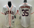Justin Verlander #35 Houston Astros Nike Mens Number Patch Limited Cool Base Jersey - White