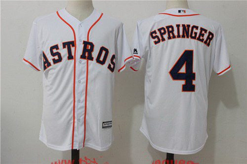 George Springer #4 Houston Astros Majestic Mens Home Limited Cool Base Jersey - White