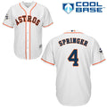 George Springer #4 Houston Astros Mens 2017 Cool Base World Series Bound Limited Jersey - White