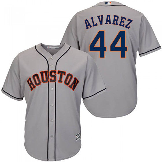 Yordan Alvarez #44 Houston Astros Majestic Mens Cool Base Road Limited Jersey - Gray