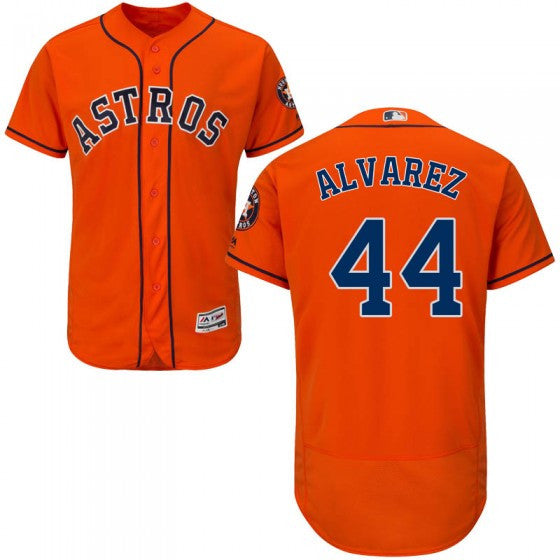 Yordan Alvarez #44 Houston Astros Majestic Mens Flex Base Alternate Limited Jersey - Orange