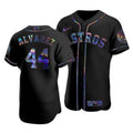 Yordan Alvarez #44 Houston Astros Nike Mens Iridescent Holographic Limited Jersey - Black