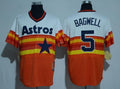 Jeff Bagwell #5 Houston Astros Majestic Mens Retired Rainbow Cooperstown Limited Cool Base Jersey - Orange
