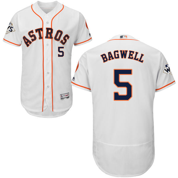 Jeff Bagwell #5 Houston Astros Mens 2017 Flexbase Authentic World Series Bound Jersey - White