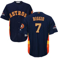 Craig Biggio #7 Houston Astros Mens 2018 Gold Program Limited Cool Base Jersey - Navy Blue