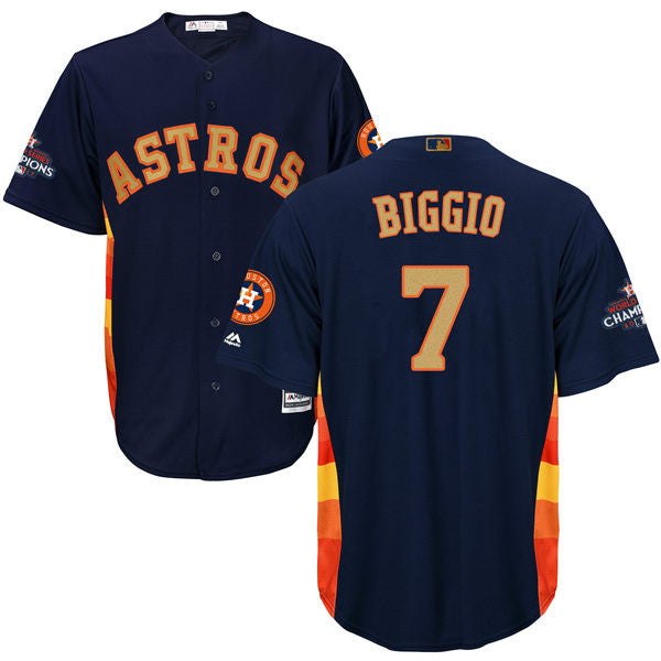 Craig Biggio #7 Houston Astros Mens 2018 Gold Program Limited Cool Base Jersey - Navy Blue