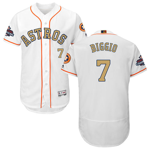 Craig Biggio #7 Houston Astros Mens 2018 Gold Program Flexbase Limited Jersey - White