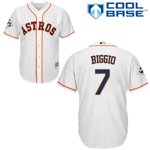 Craig Biggio #7 Houston Astros Mens 2017 Cool Base World Series Bound Limited Jersey - White
