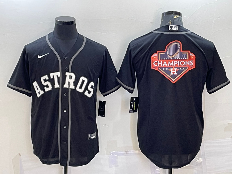 Houston Astros Nike Mens Champions Big Logo Limited Cool Base Jersey - Black