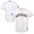 Gold Program #19 Houston Astros Mens 2018 Limited Blank Cool Base Jersey - White
