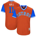 Evan Gattis #11 Houston Astros Majestic Mens 2017 Bull Players Weekend Authentic Jersey - Orange