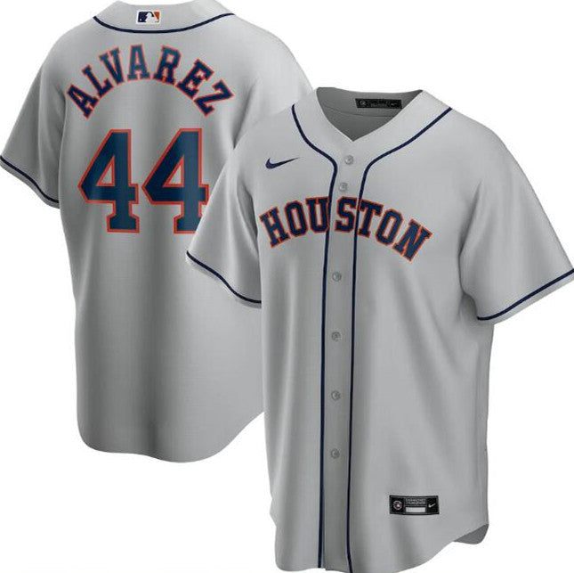 Yordan Alvarez #44 Houston Astros Mens Limited Cool Base Jersey - Grey