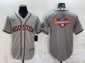 Houston Astros Nike Mens Champions Big Logo Patch Limited Cool Base Jersey - Grey