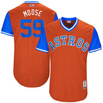 Joe Musgrove #44 Houston Astros Majestic Mens 2017 Moose Players Weekend Authentic Jersey - Orange
