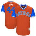 Luke Gregerson #18 Houston Astros Majestic Mens 2017 Duke Players Weekend Authentic Jersey - Orange