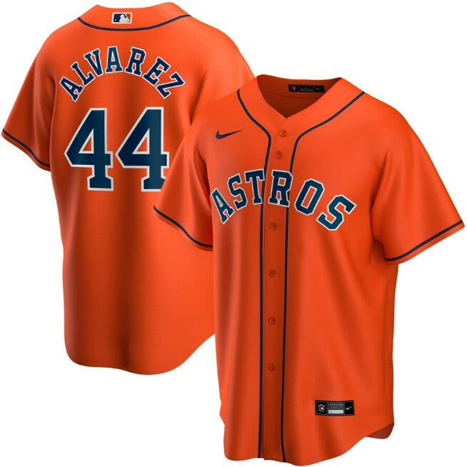Yordan Alvarez #44 Houston Astros Mens Limited Cool Base Jersey - Orange