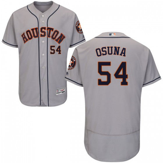 Roberto Osuna #54 Houston Astros Majestic Mens Flex Base Road Limited Jersey - Gray