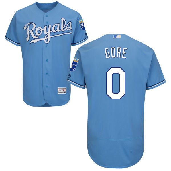 Light Blue #0 Kansas City Royals Majestic Mens 2016 Terrance Gore Flexbase Authentic Jersey