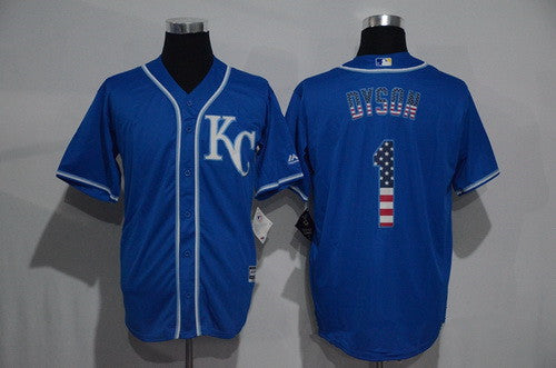 Jarrod Dyson #1 Kansas City Royals Mens Kc Usa Flag Fashion Limited Jersey - Navy Blue