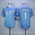 Light Blue #1 Kansas City Royals Mens Jarrod Dyson Limited Cool Base Baseball Jersey