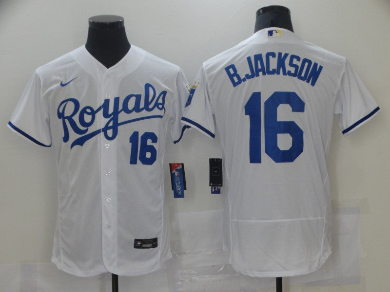 Bo Jackson #16 Kansas City Royals Nike Mens Limited Flex Base Jersey - White