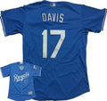 Light Blue #17 Kansas City Royals Mens 2015 Wade Davis Alternate Limited Cool Base Jersey