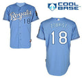 Light Blue #18 Kansas City Royals Mens Ben Zobrist Alternate Limited Cool Base Jersey