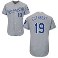 Cheslor Cuthbert #19 Kansas City Royals Majestic Mens 2016 Flexbase Authentic Jersey - Gray