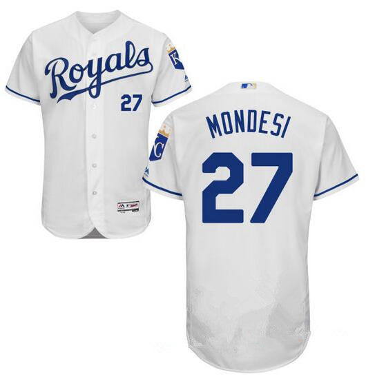 Kansas City Royals #27 Majestic Mens Raul A Mondesi Home Limited Cool Base Jersey - White