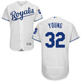 Chris Young #32 Kansas City Royals Majestic Mens 2016 Flexbase Authentic Jersey - White