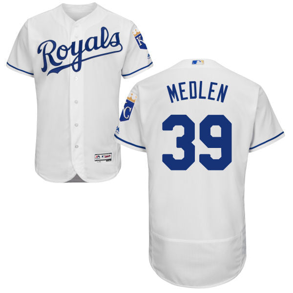 Kris Medlen #39 Kansas City Royals Majestic Mens 2016 Flexbase Authentic Jersey - White