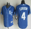 Alex Gordon #4 Kansas City Royals Mens 2015 Alternate Kc Limited Cool Base Jersey - Blue