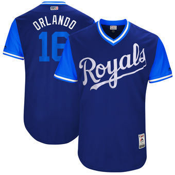 Kansas City Royals Majestic Mens 2017 Paulo Orlando Orlando Players Weekend Authentic Jersey - Royal